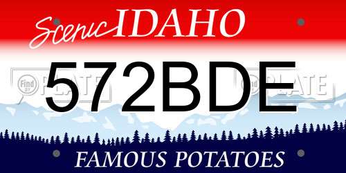 572BDE Idaho License Plate