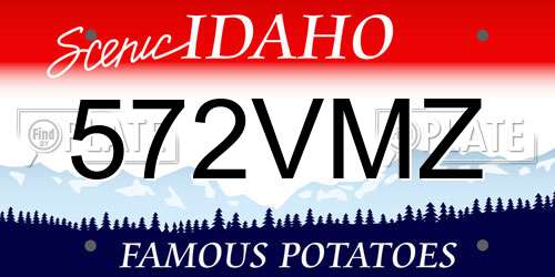 572VMZ Idaho License Plate