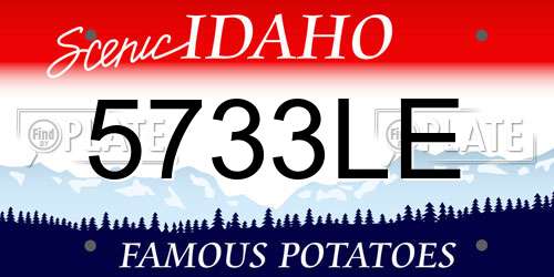 5733LE Idaho License Plate