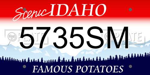 5735SM Idaho License Plate