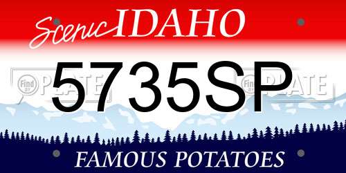 5735SP Idaho License Plate
