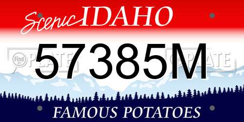57385M Idaho License Plate