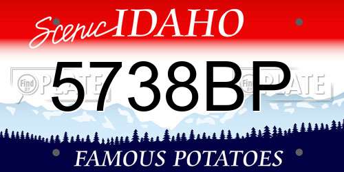 5738BP Idaho License Plate