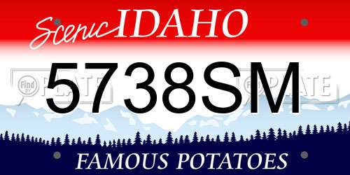 5738SM Idaho License Plate