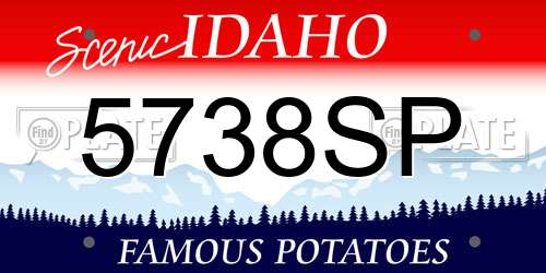 5738SP Idaho License Plate