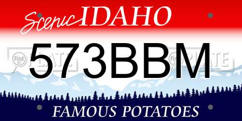 573BBM Idaho License Plate