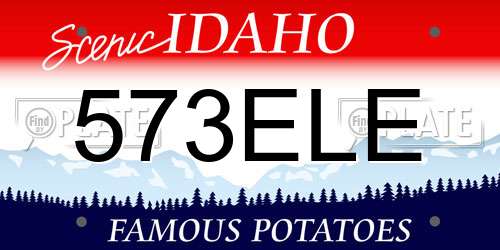 573ELE Idaho License Plate