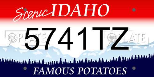 5741TZ Idaho License Plate