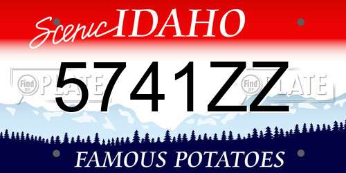 5741ZZ Idaho License Plate