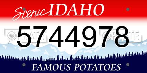 5744978 Idaho License Plate