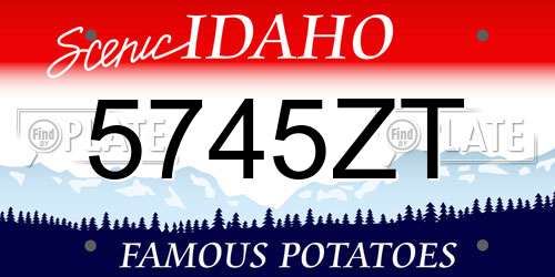 5745ZT Idaho License Plate
