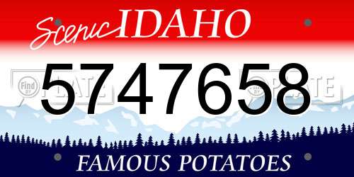 5747658 Idaho License Plate
