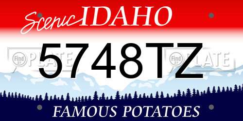 5748TZ Idaho License Plate