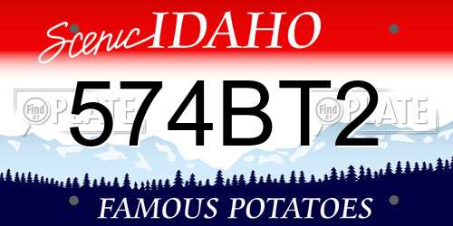 574BT2 Idaho License Plate