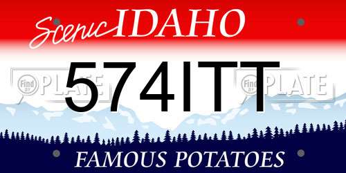 574ITT Idaho License Plate