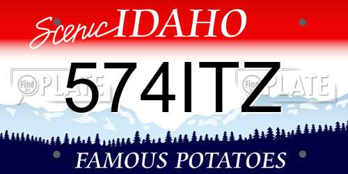 574ITZ Idaho License Plate