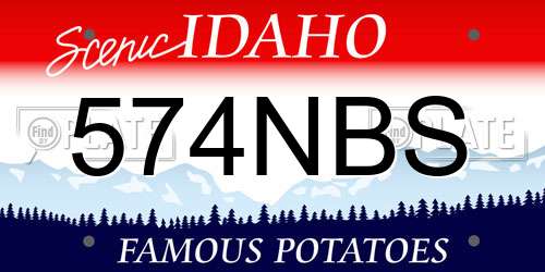 574NBS Idaho License Plate