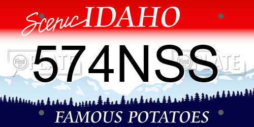 574NSS Idaho License Plate