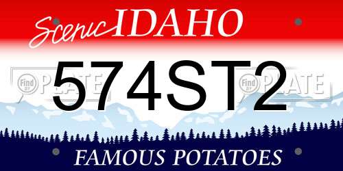 574ST2 Idaho License Plate