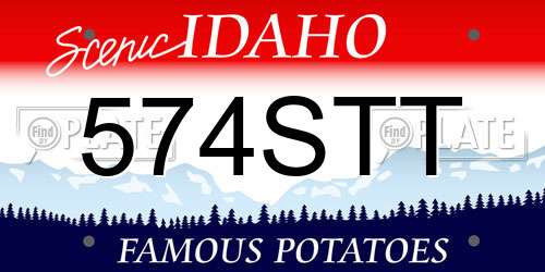 574STT Idaho License Plate