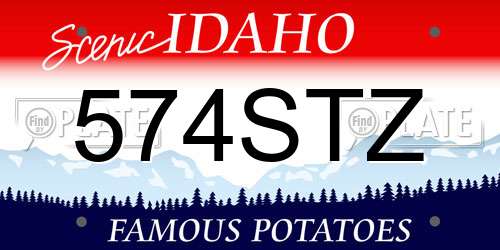 574STZ Idaho License Plate
