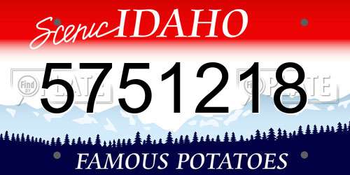 5751218 Idaho License Plate