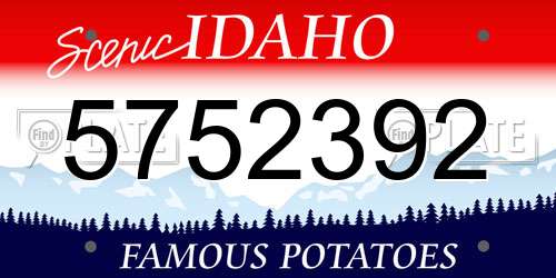 5752392 Idaho License Plate
