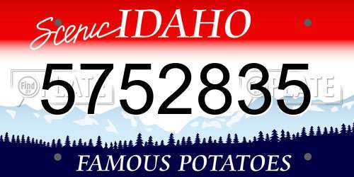 5752835 Idaho License Plate