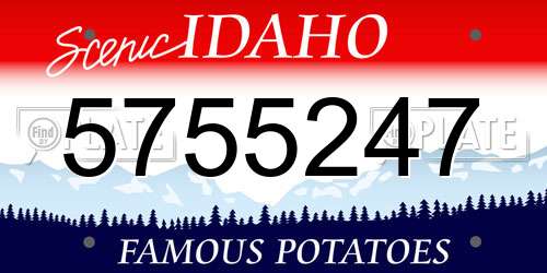 5755247 Idaho License Plate