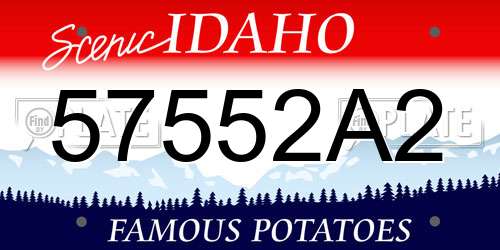 57552A2 Idaho License Plate