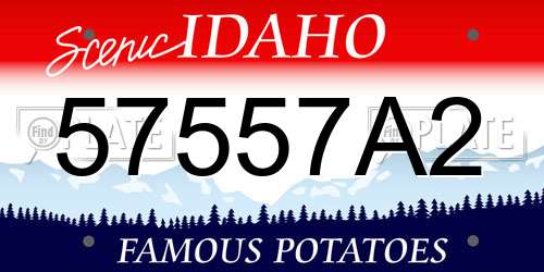 57557A2 Idaho License Plate