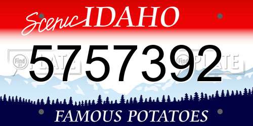 5757392 Idaho License Plate