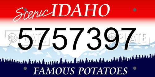 5757397 Idaho License Plate