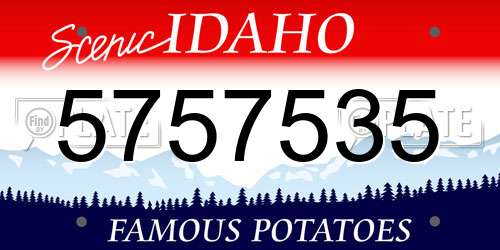 5757535 Idaho License Plate