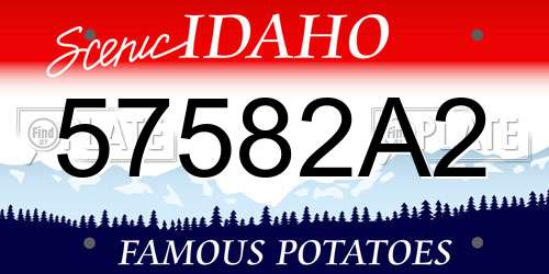 57582A2 Idaho License Plate