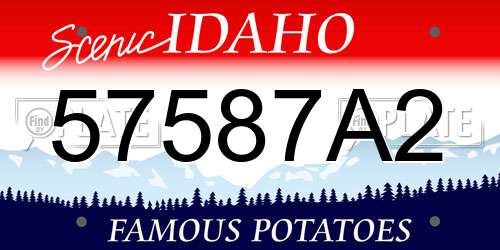 57587A2 Idaho License Plate