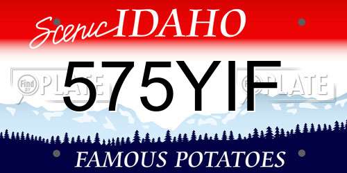 575YIF Idaho License Plate