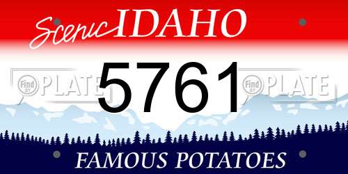 5761 Idaho License Plate