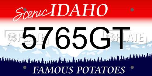 5765GT Idaho License Plate