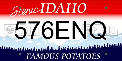 576ENQ Idaho License Plate