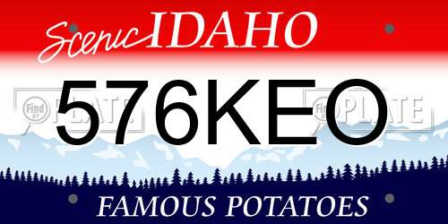 576KEO Idaho License Plate
