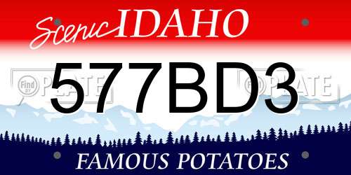 577BD3 Idaho License Plate