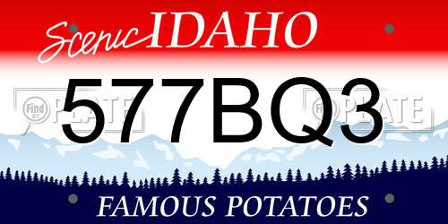 577BQ3 Idaho License Plate