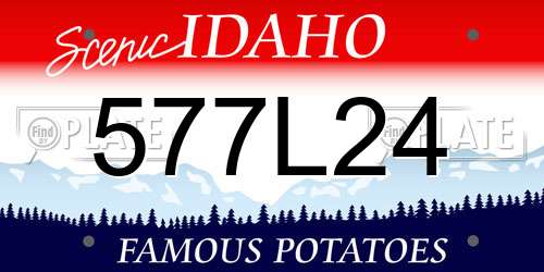 577L24 Idaho License Plate