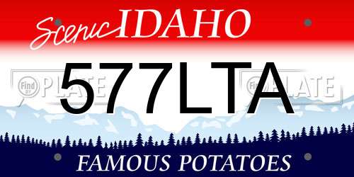 577LTA Idaho License Plate