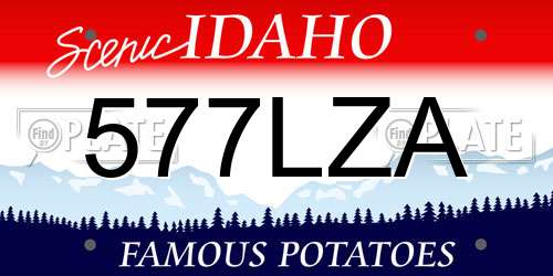 577LZA Idaho License Plate
