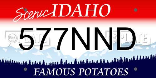 577NND Idaho License Plate