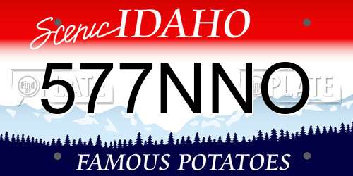 577NNO Idaho License Plate