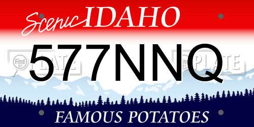 577NNQ Idaho License Plate