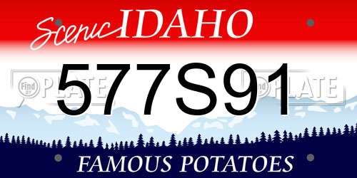 577S91 Idaho License Plate